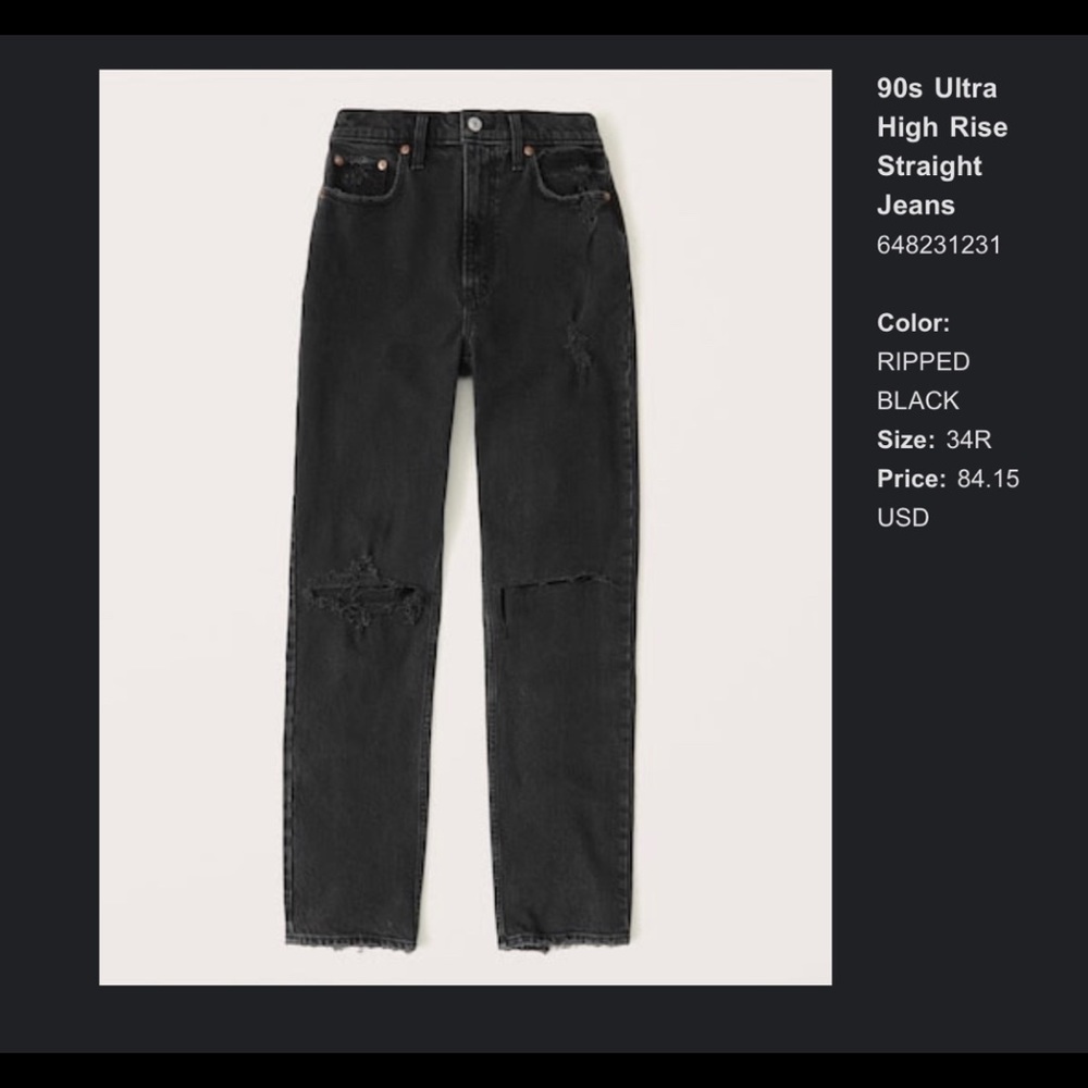 Abercrombie Black Jeans